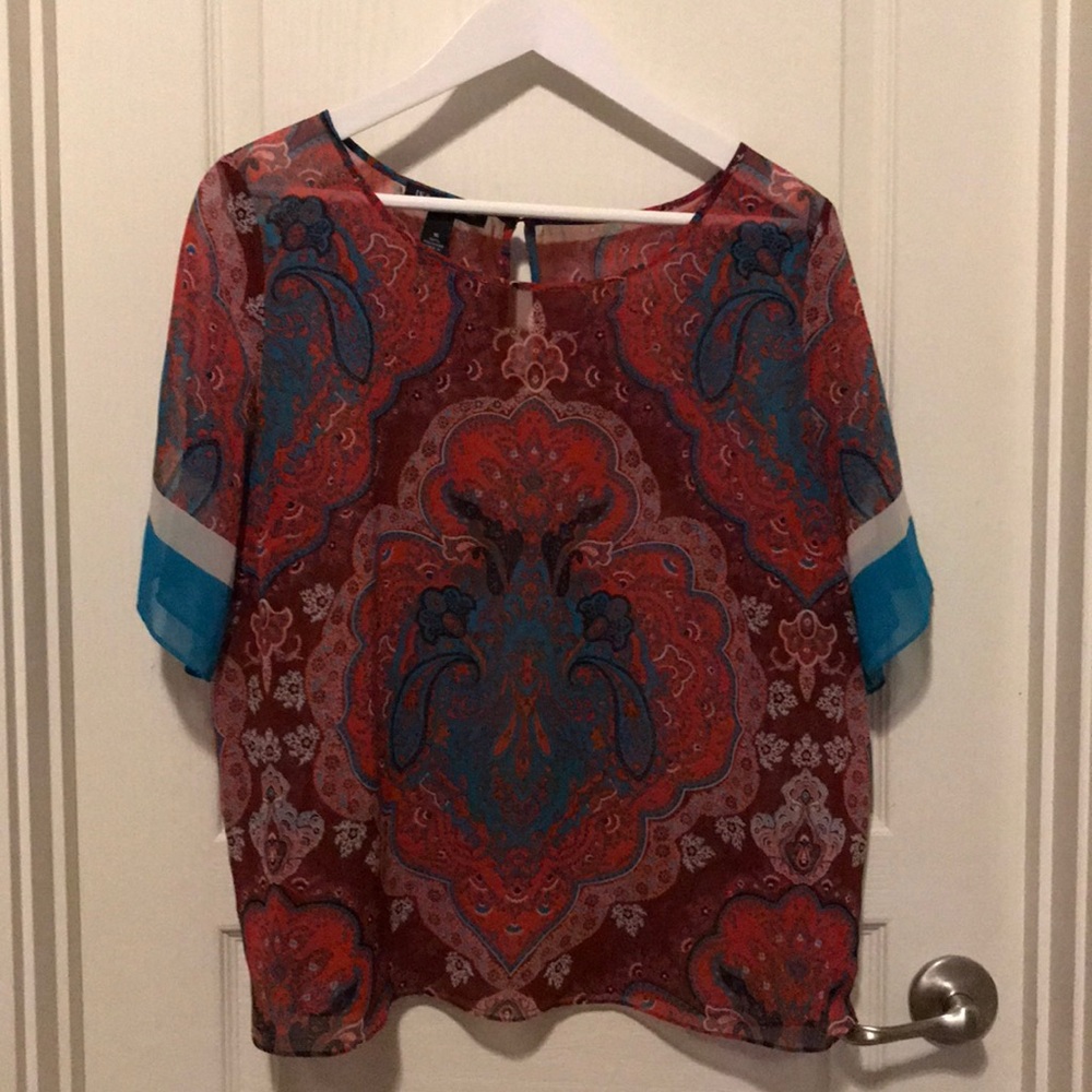 Paisley print top by INC.